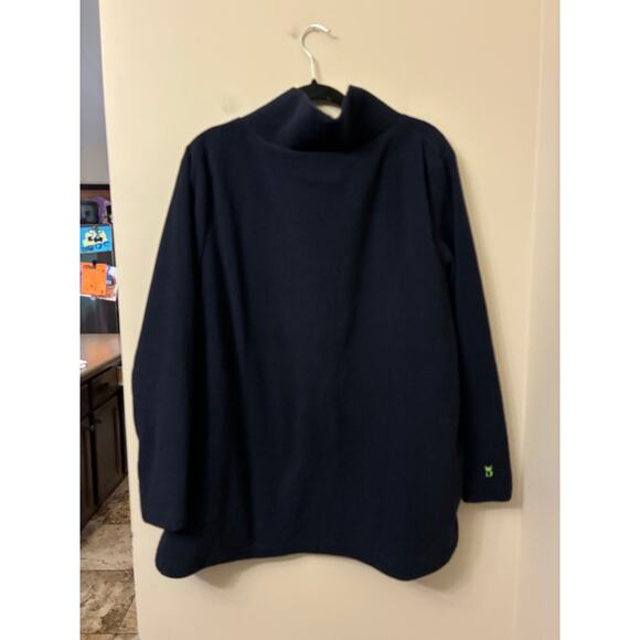 Dudley Stephens Navy Park Slope Fleece Turtleneck Pullover Sweatshirt XXL - Picture 2 of 8